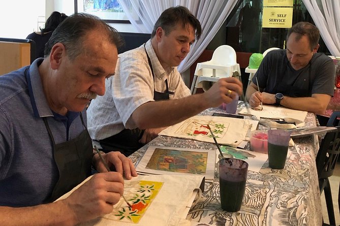 Batik Bag Painting Workshop by myBatik - The real magic: turning undyed calico into batik art