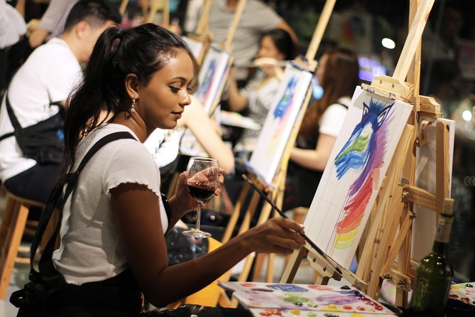 Sip & Paint Night - Wine, Coffee, Tea, and Snacks: Included Perks and ID Rules