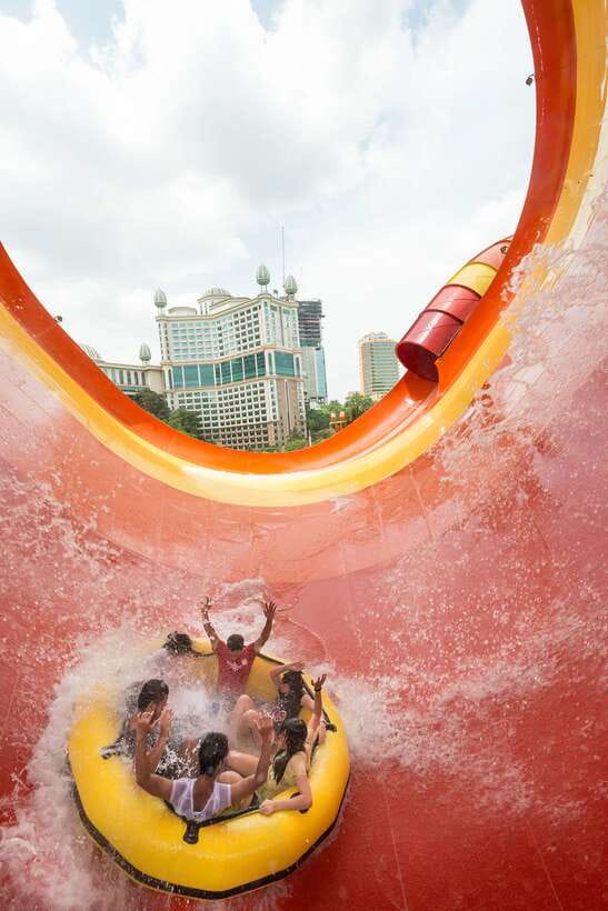 Sunway Lagoon Theme Park with Round-Trip Transfer - Water Park power: man-made surf beach, Vuvuzela, and FlowRider